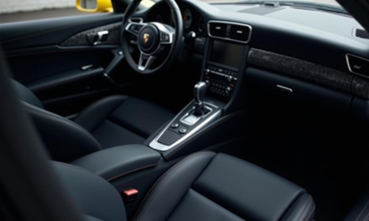 Gli stessi interni della Porsche 911, puliti, nutriti e come nuovi.